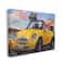 Stupell Industries Pet Dogs Yellow Convertible Surfboard Beach Car Canvas Wall Art